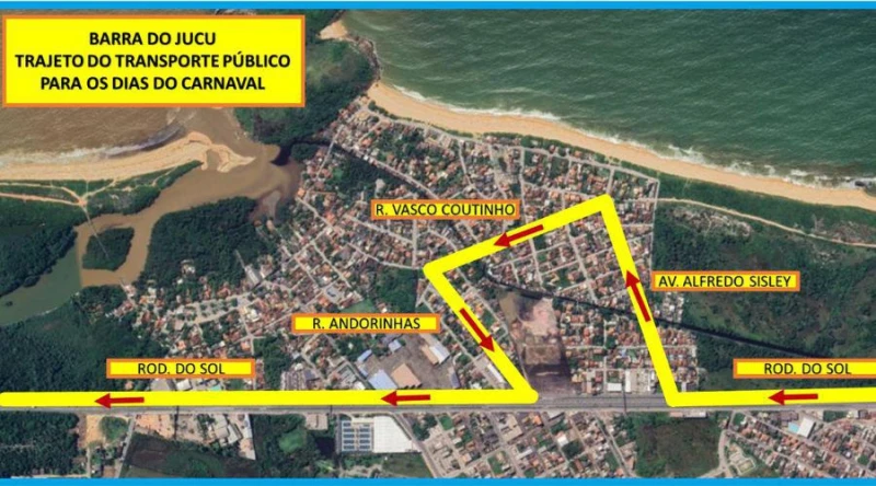 Carnaval de Vila Velha altera trajeto de ônibus na Barra do Jucu