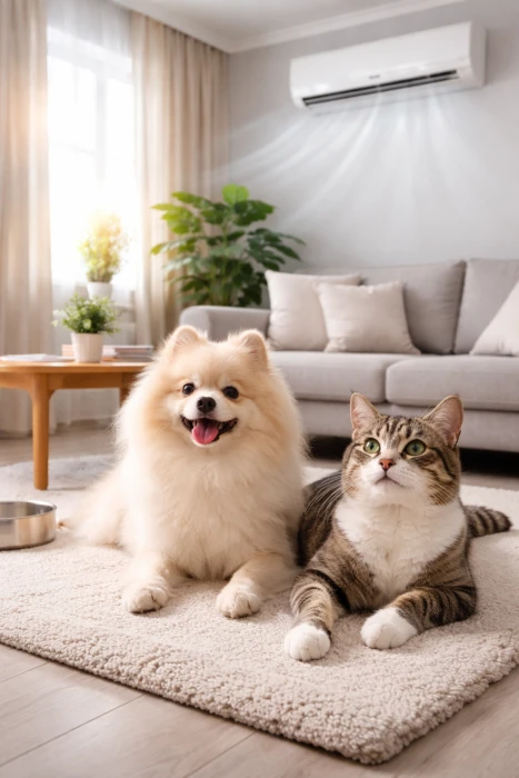 Ar-condicionado exige cuidados com pets no calor