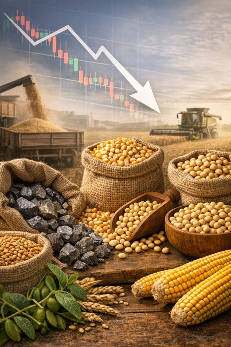 IGP-10 recua e commodities puxam queda