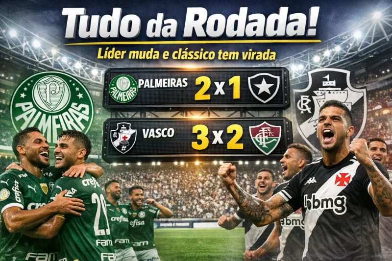 Tudo da rodada: líder muda e clássico tem virada