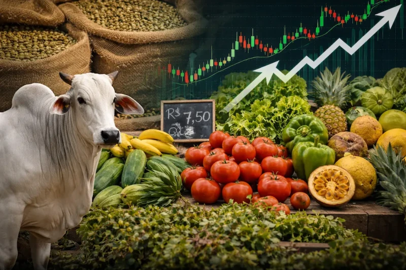 Boi sobe, café dispara e hortifruti pressiona no ES