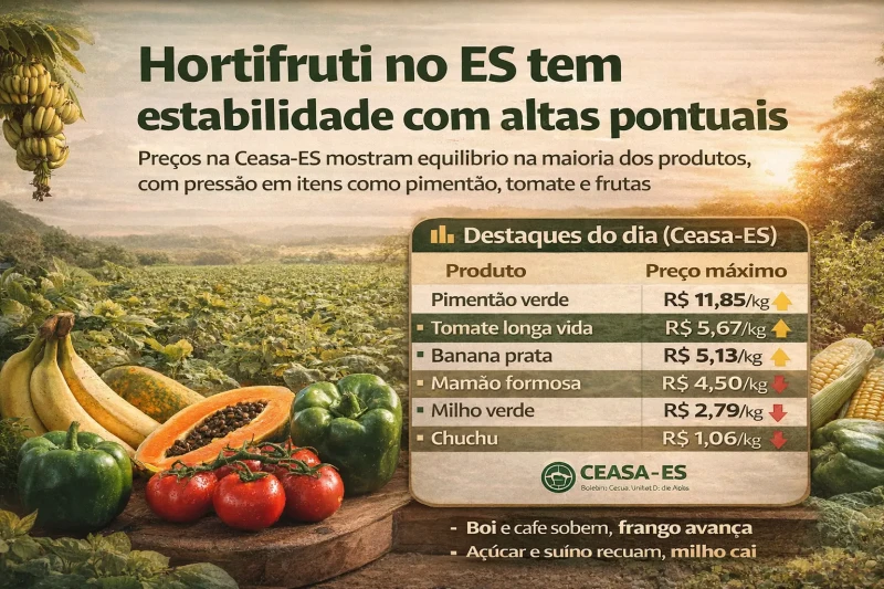 Hortifruti no ES tem estabilidade com altas pontuais