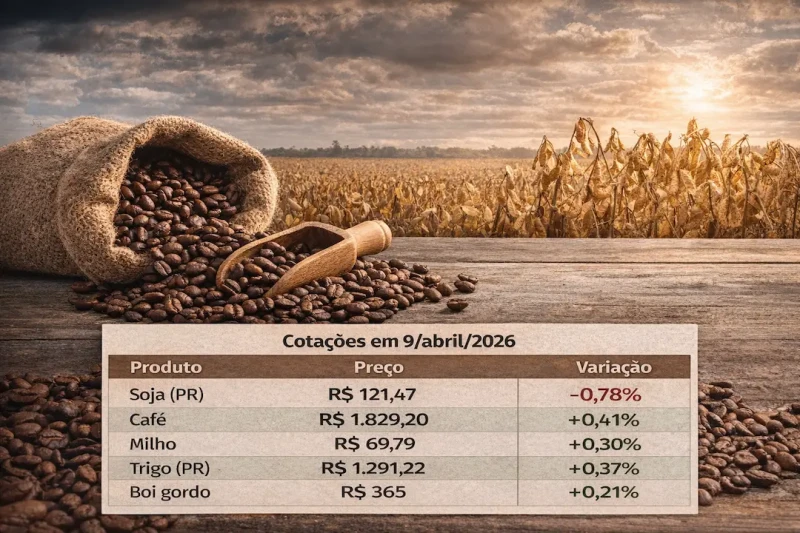 Agro hoje: café sobe e soja recua