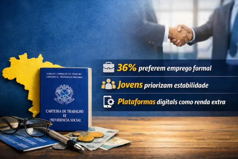 Emprego CLT lidera preferência no Brasil