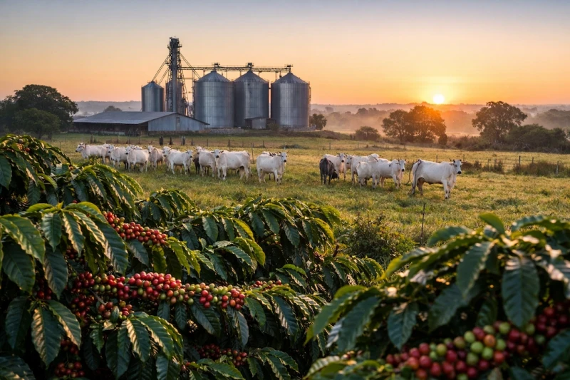 Café sobe e boi avança; suínos e açúcar caem no agro