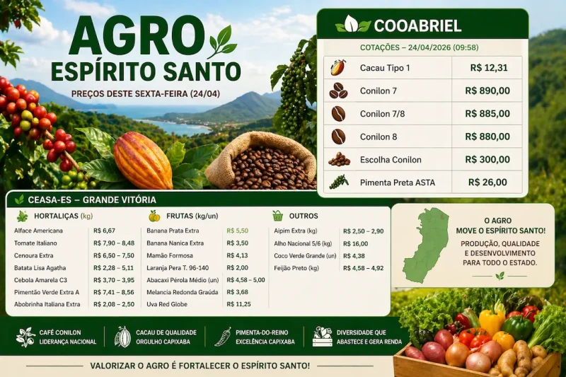 Conilon dispara e Ceasa mostra estabilidade no ES