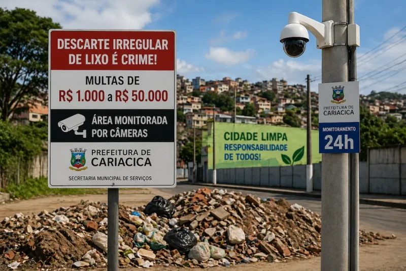 Cariacica amplia câmeras contra descarte irregular