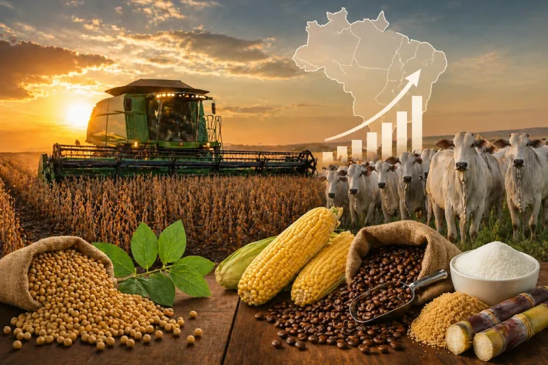 Agro avança com soja em alta e boi em queda