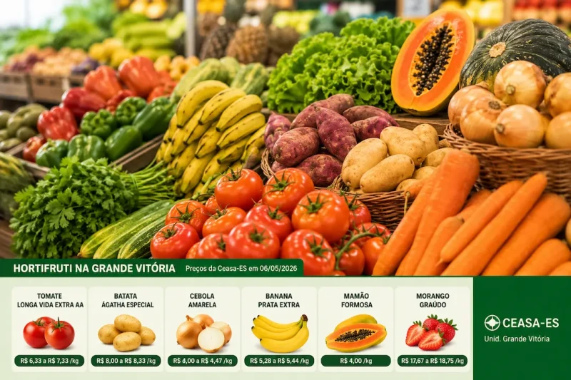 Hortifrúti na Grande Vitória: veja os preços desta quarta