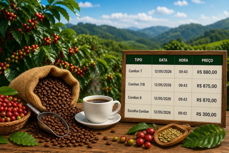 Café conilon sobe no ES e Cooabriel atualiza cotações