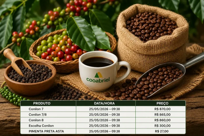 Conilon do ES inicia semana sem mudanças