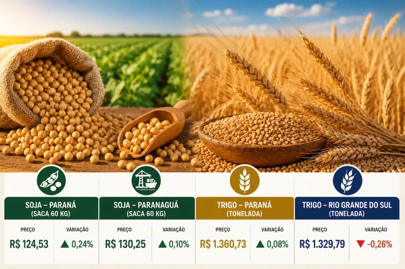 Soja avança no Paraná e trigo tem cenário dividido