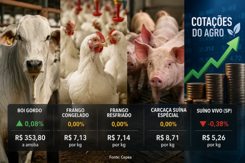 Arroba do boi gordo sobe e chega a R$ 353,80