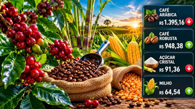 Café arábica amplia perdas e robusta reage