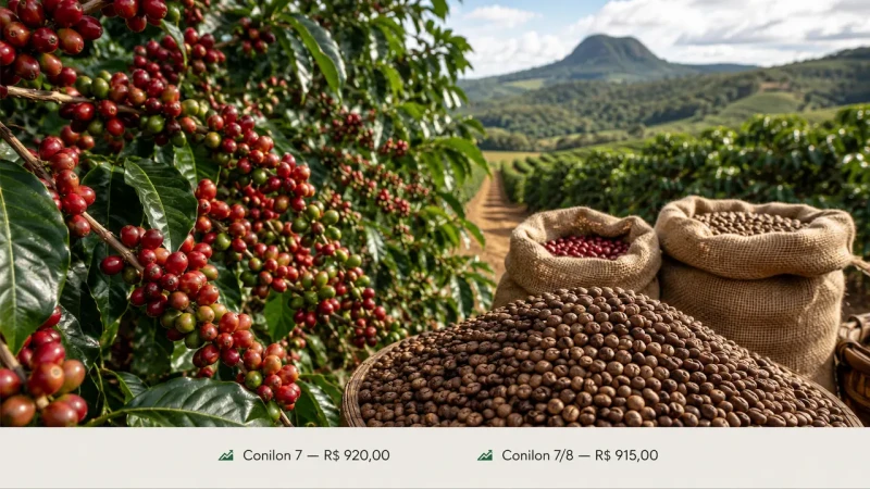 Conilon abre a semana a R$ 920 no Espírito Santo
