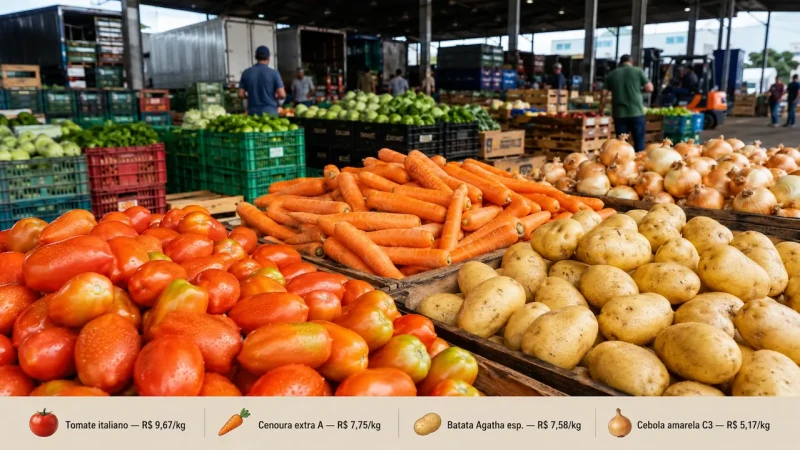 Tomate, cenoura e ovos puxam cotações da Ceasa ES nesta segunda