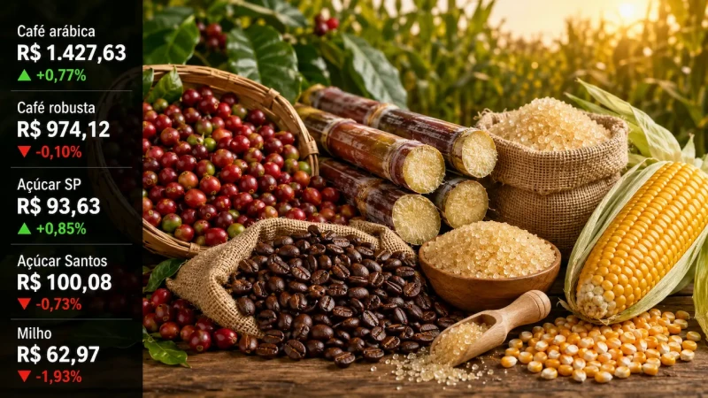 Café arábica sobe, robusta recua e milho cai nesta terça-feira