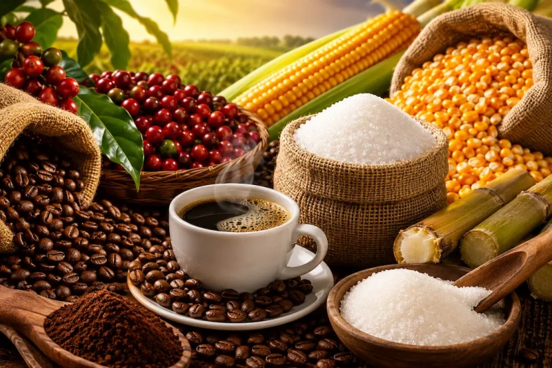 Café arábica e robusta recuam; açúcar cai e milho tem leve alta
