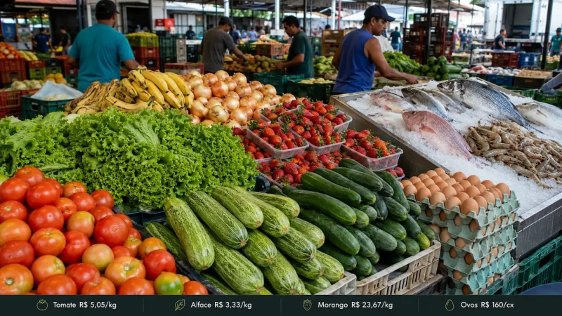 Tomate, alface e abobrinha recuam; pescados também movimentam a semana na Ceasa ES