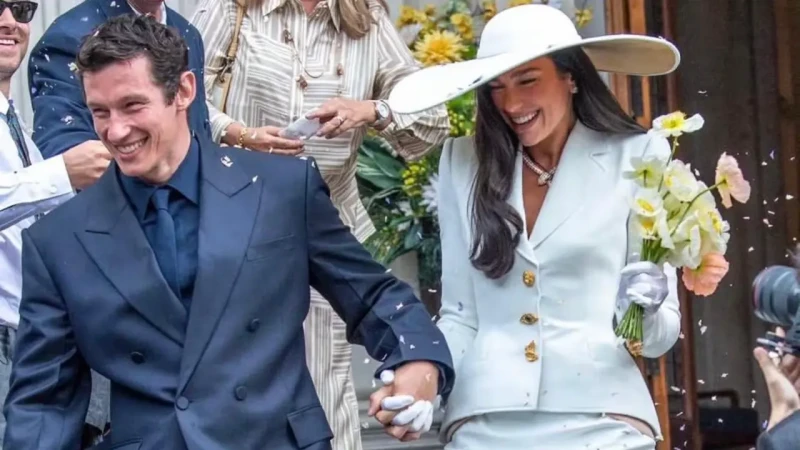 Dua Lipa mostra fotos de festa de casamento com Callum Turner