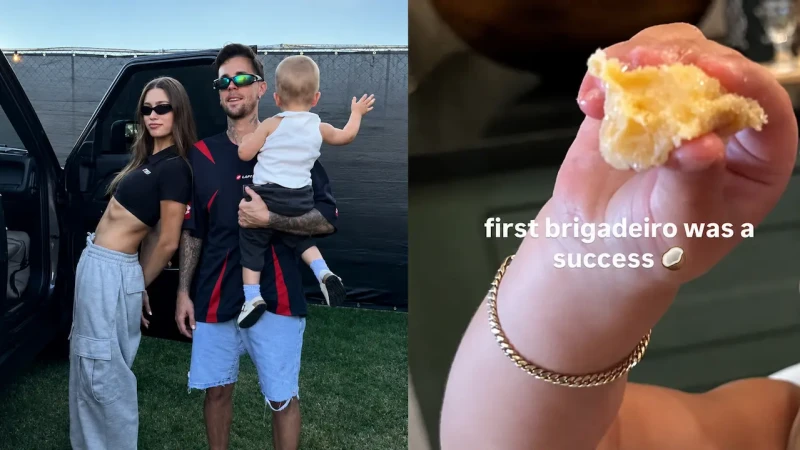 Filho de Justin Bieber aprova doce brasileiro: 'O primeiro brigadeiro foi um sucesso'