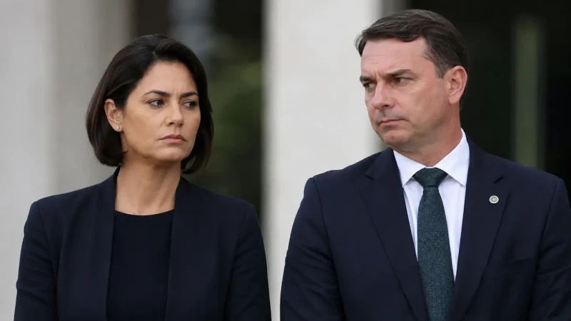 Crise entre Michelle e Flávio expõe disputa no bolsonarismo