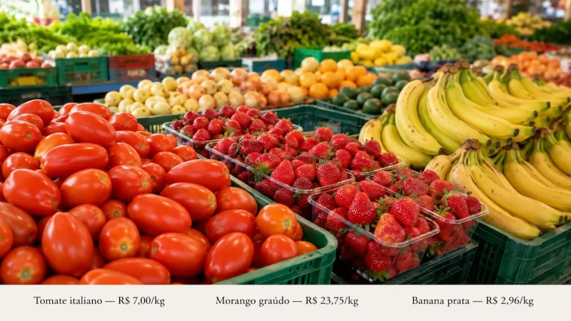 Tomate italiano chega a R$ 7 e morango passa de R$ 23 na Ceasa-ES