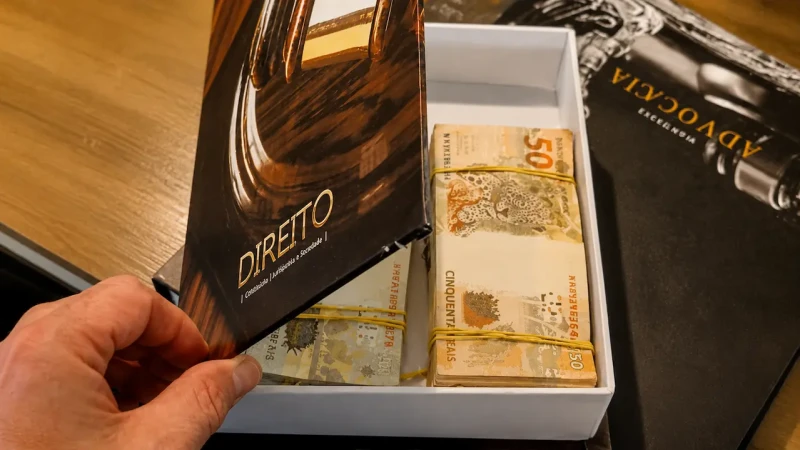 PF encontra dinheiro escondido em livro falso durante operação