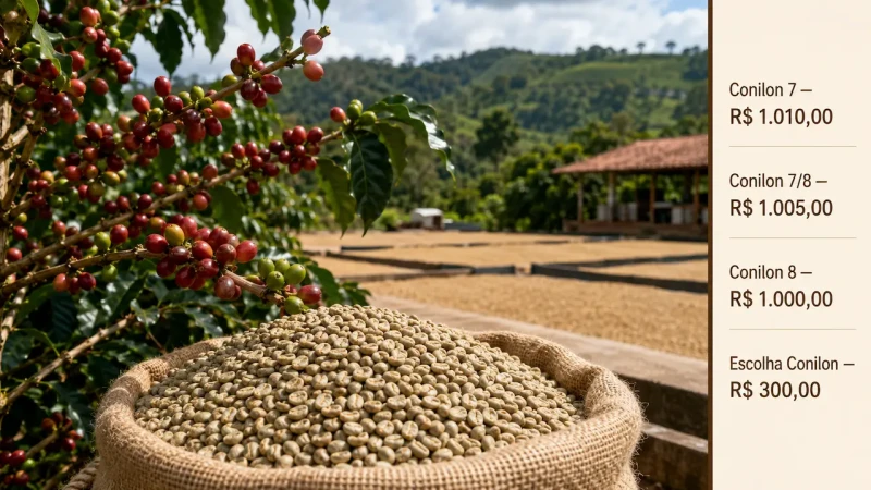 Café conilon chega a R$ 1.010 no mercado capixaba
