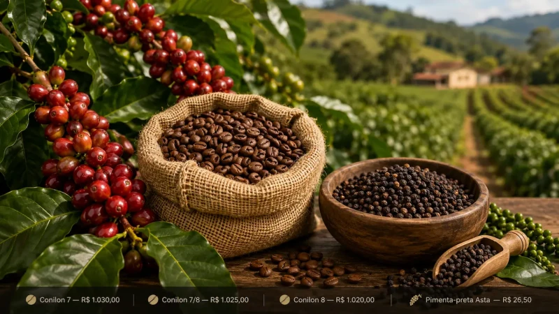 Conilon 7 chega a R$ 1.030 e lidera cotações do café no Espírito Santo