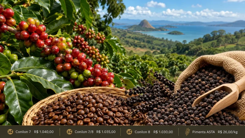Conilon é cotado entre R$ 1.030 e R$ 1.040 na Cooabriel