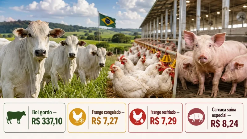 Boi gordo sobe 1,08% e arroba chega a R$ 337,10 em São Paulo