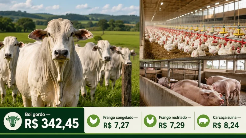 Boi gordo sobe 1,59% e arroba chega a R$ 342,45 em São Paulo