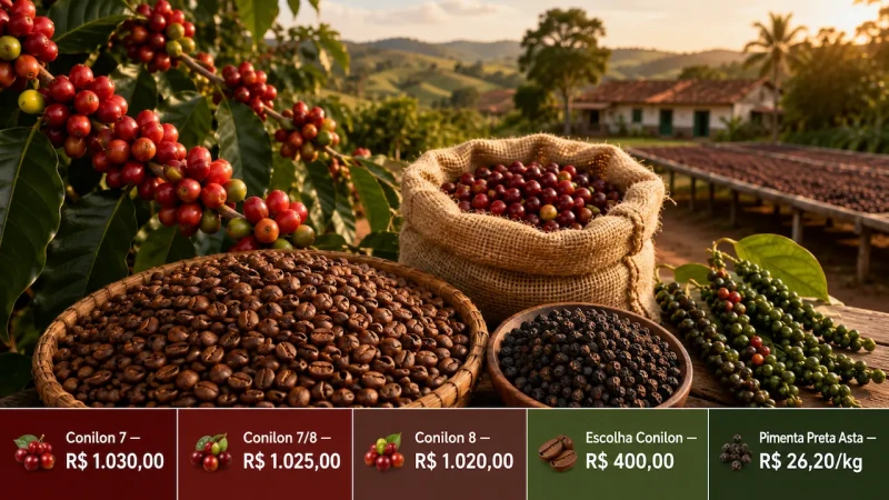 Conilon recua R$ 10 na Cooabriel nesta quinta-feira