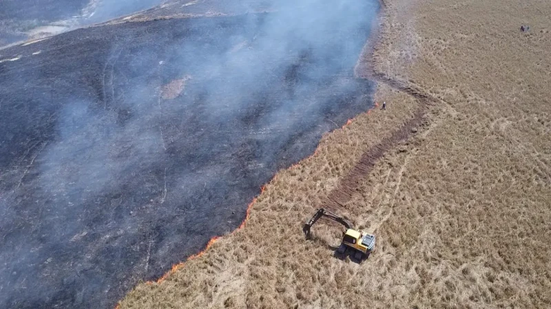 Incêndio destrói 40 hectares em área de preservação em Marataízes