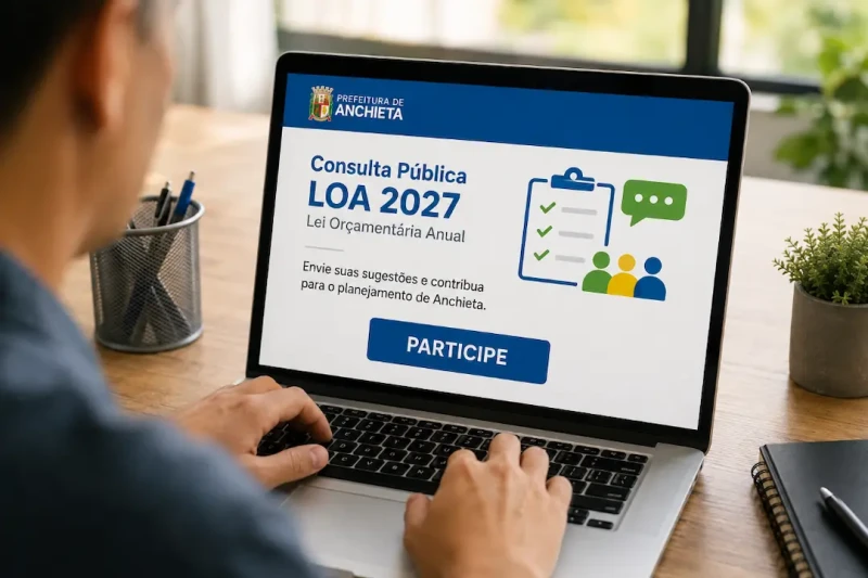 Anchieta abre consulta para definir prioridades do orçamento de 2027