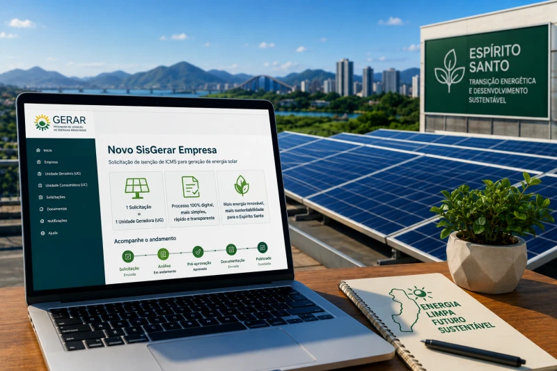 Espírito Santo simplifica acesso a incentivo para geração de energia solar