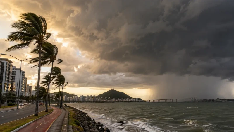 Espírito Santo tem alerta de tempestade para 42 municípios nesta terça-feira
