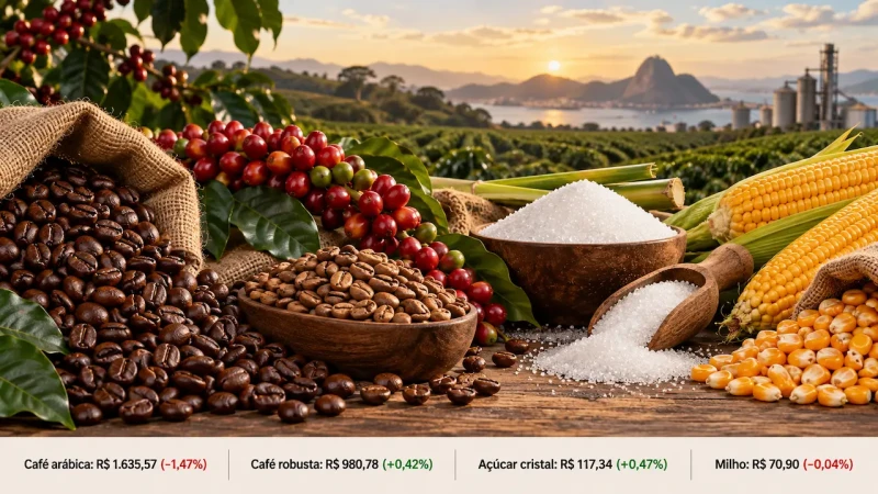 Café robusta sobe 0,42% e saca é negociada a R$ 980,78