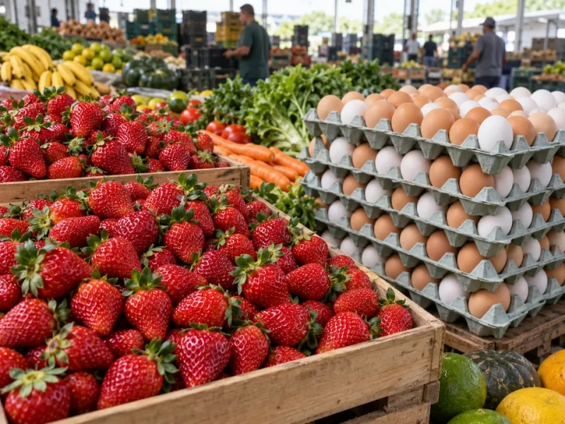Ceasa-ES: morango custa R$ 20 o quilo e ovos vermelhos chegam a R$ 172 nesta quinta