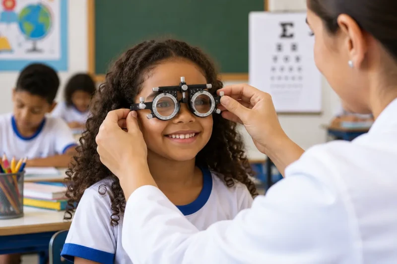 Aracruz leva atendimento oftalmológico a mais de 3 mil alunos da rede municipal