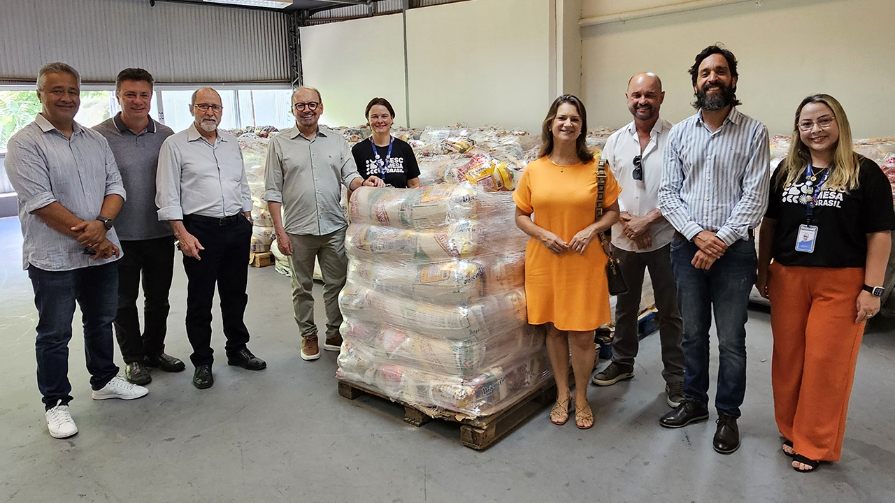 Sesc Mesa Brasil recebe doação de mais de 24 toneladas de alimentos no início de 2026